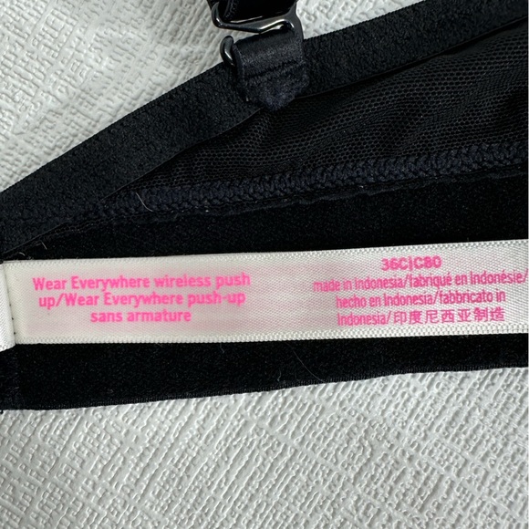 Pink Victoria’s secret wear everywhere wireless push up bra black size 36C - Picture 9 of 10
